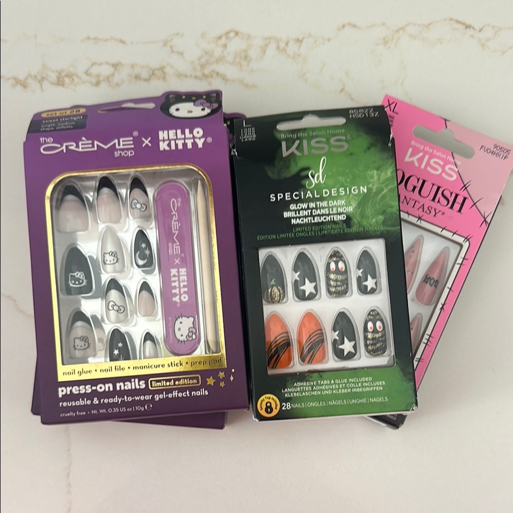 👻🎃Halloween and Hello Kitty press on nails bundle